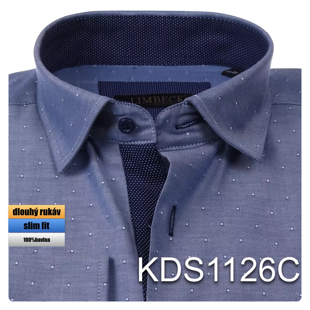 tmavě modrá košile s texturou