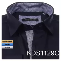 černá košile s šedými doplňky