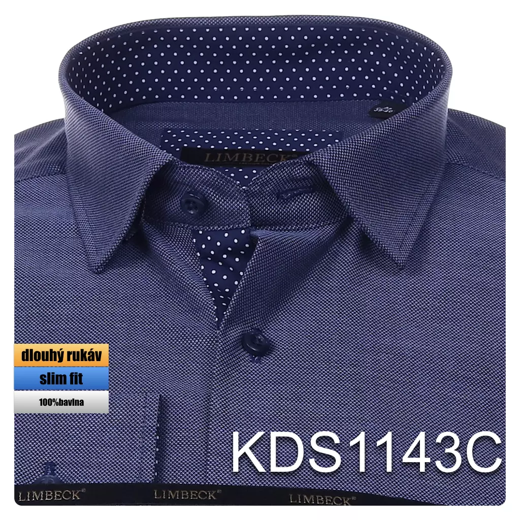 tmavě modrá košile s doplňky