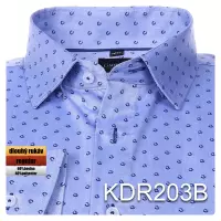 modrá košile se zajímavým vzorem