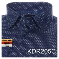 modrá košile se zajímavým vzorem