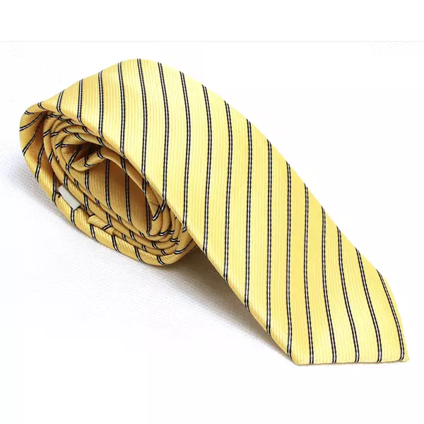 Kravata pánská žlutá se vzorem