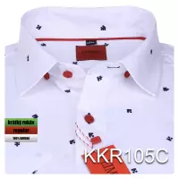 bílá košile s decetním vzorem