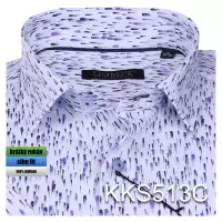 bílofialová košile se zajímavým vzorem