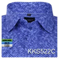 azurově modrá košile s pěkným vzorem