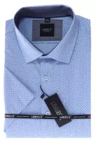 modrá košile se vzorem a jeans doplňky