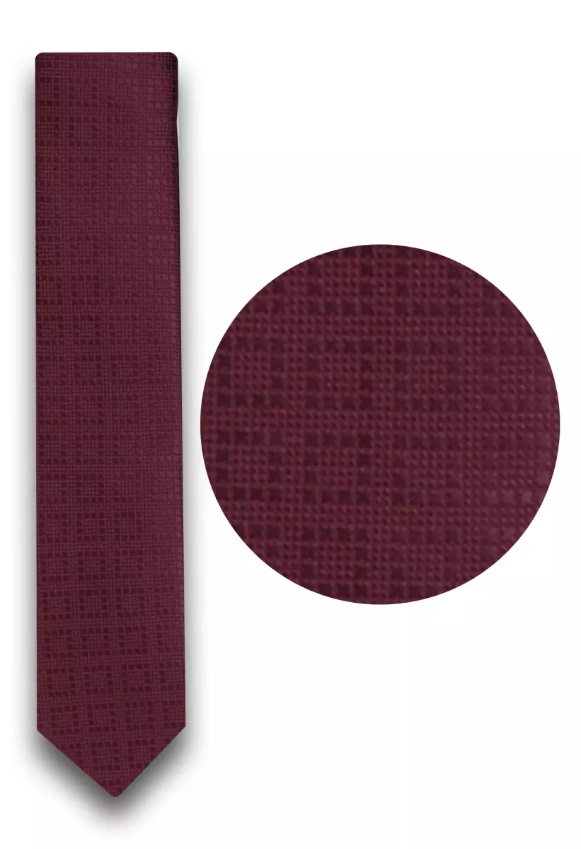 vínová kravata s texturou