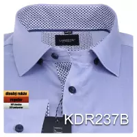 modrá košile s doplňky