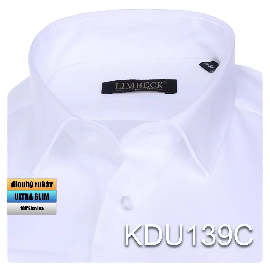 bílá jednobarevná košile