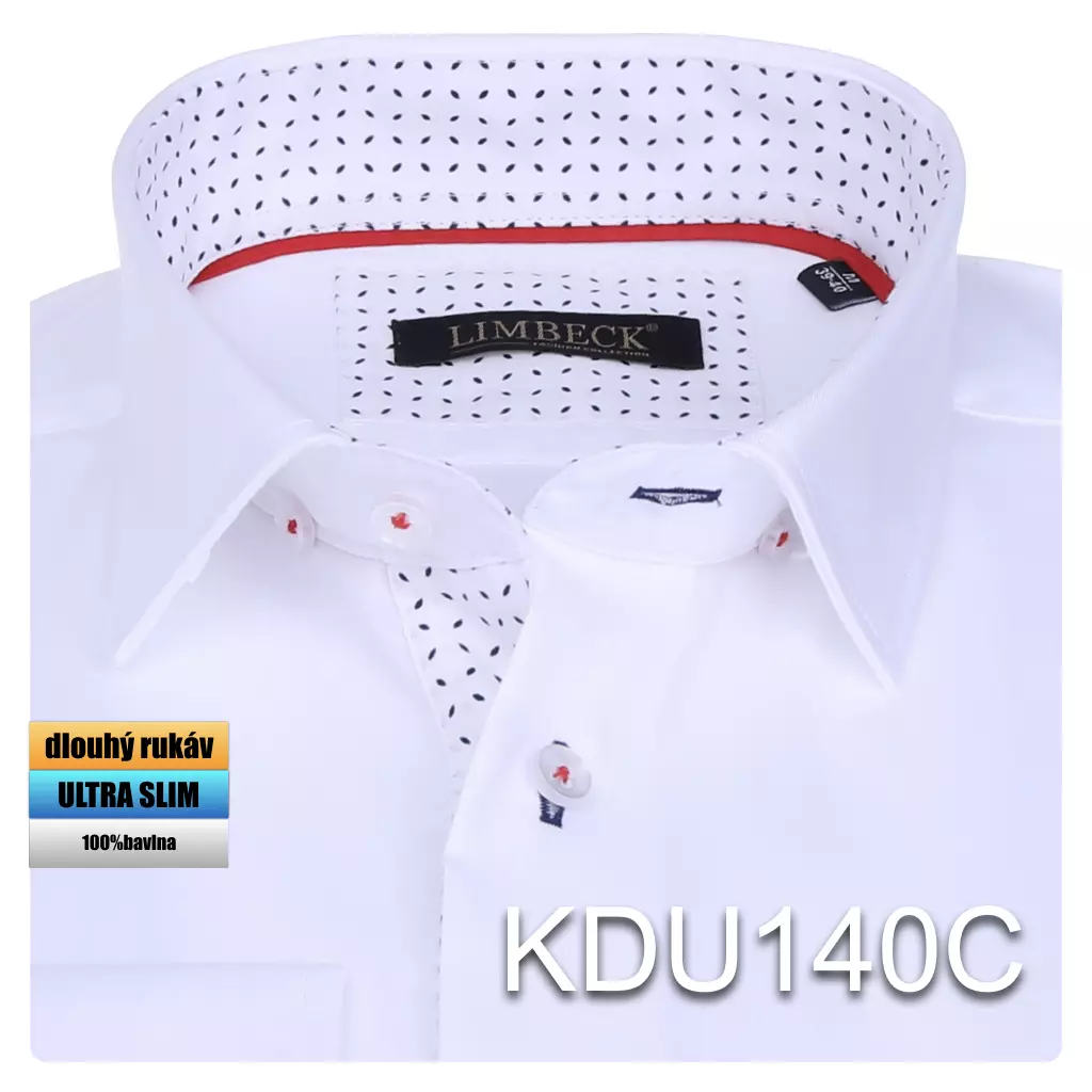bílá košile s jemným doplňky