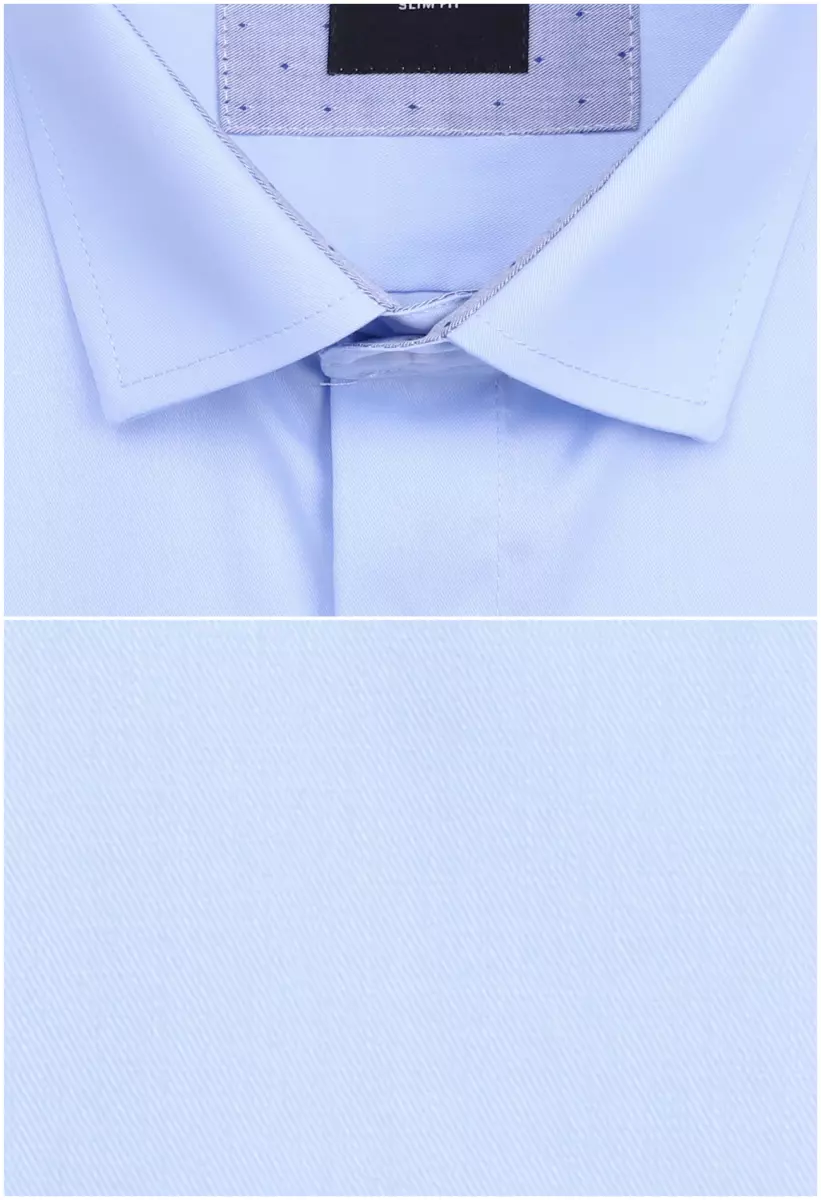 modrá košile s doplňky