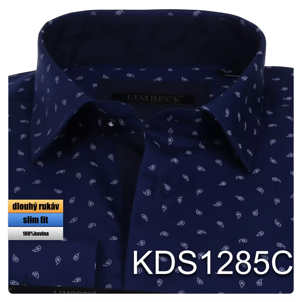 tmavě modrá košile se vzorem