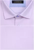 růžová košile s modrými doplňky