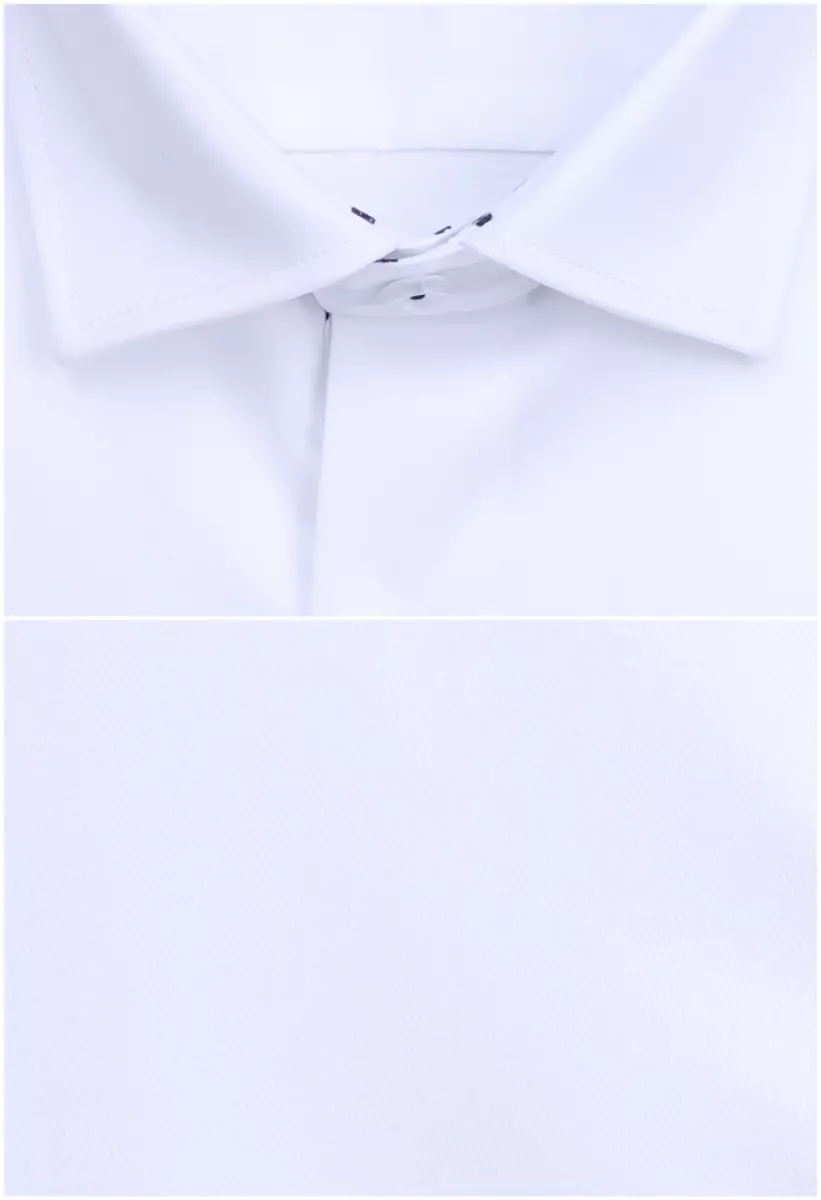 bílá košile s jemnými doplňky