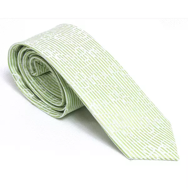 Kravata pánská zelená se vzorem