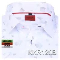 bílá košile se zajímavým vzorem