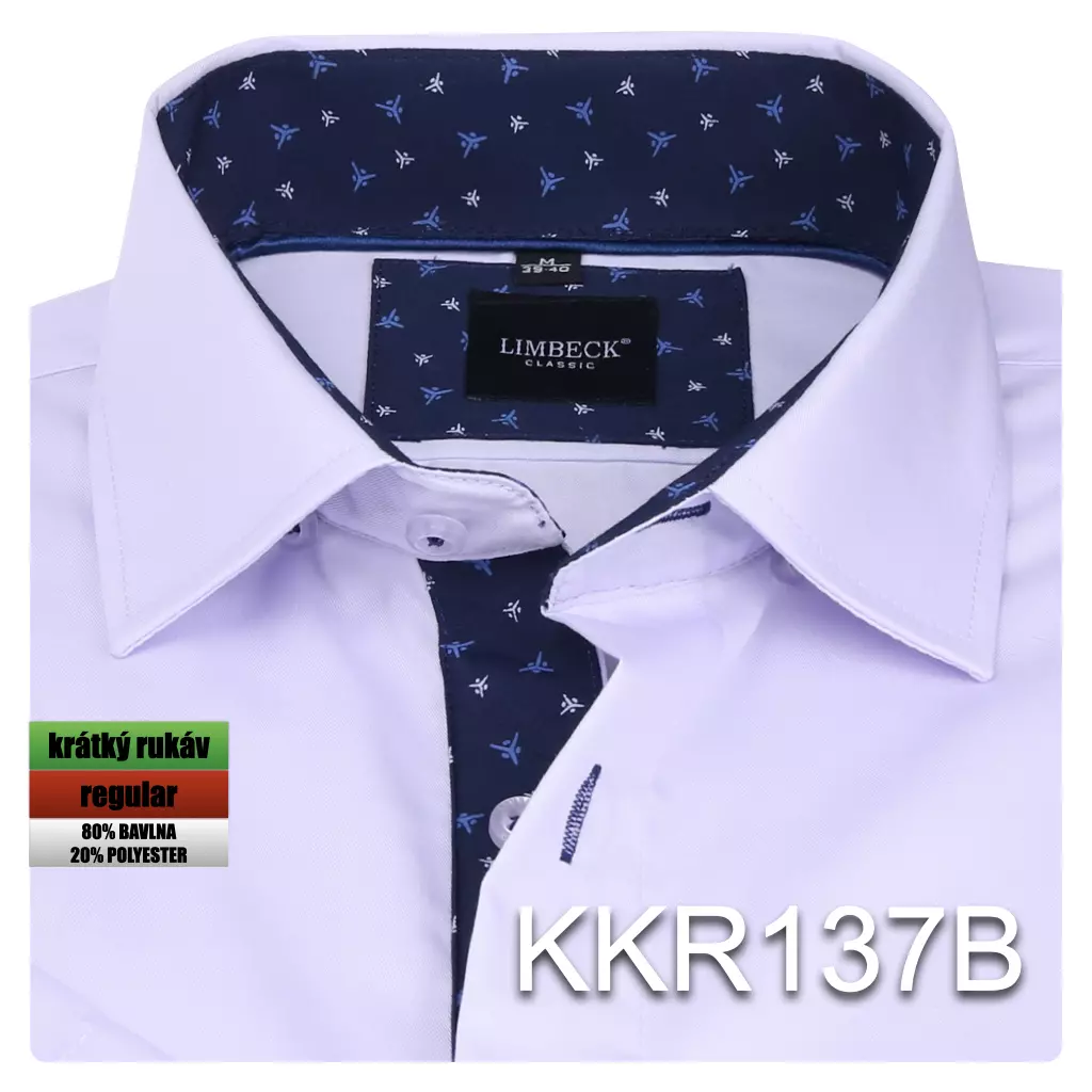 fialová košile s doplňky