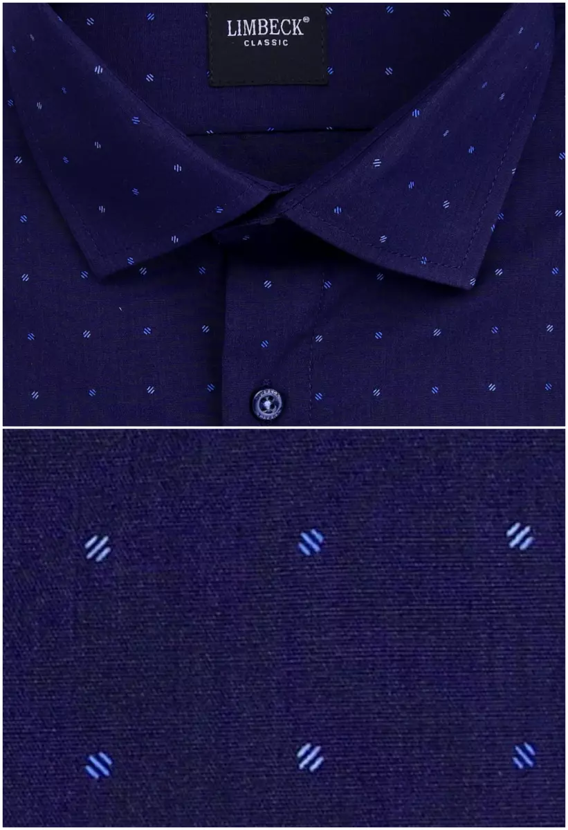 tmavě modrá košile s drobným vzorem