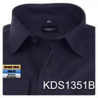 černá košile s jemnou plátěnou strukturou