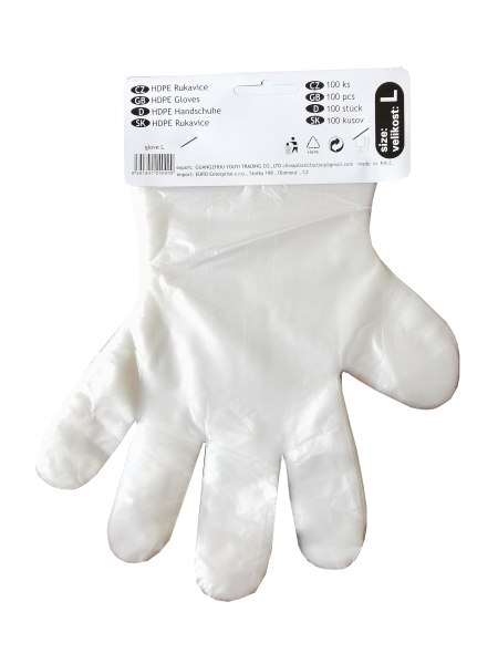 Jednorazové mikroténové rukavice