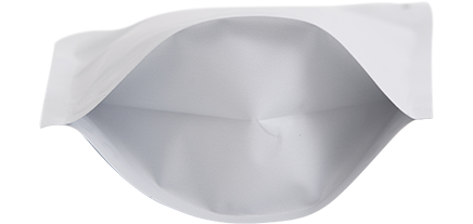 Uzaviratelný ZIP sáček Doypack | matný bílý | s AL vrstvou
