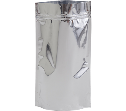 Uzaviratelný ZIP sáček Doypack | stříbrný | s MET vrstvou
