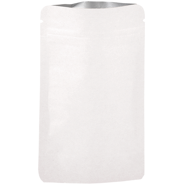 Uzatvárateľné ZIP vrecko Doypack | papier biely | s AL vrstvou