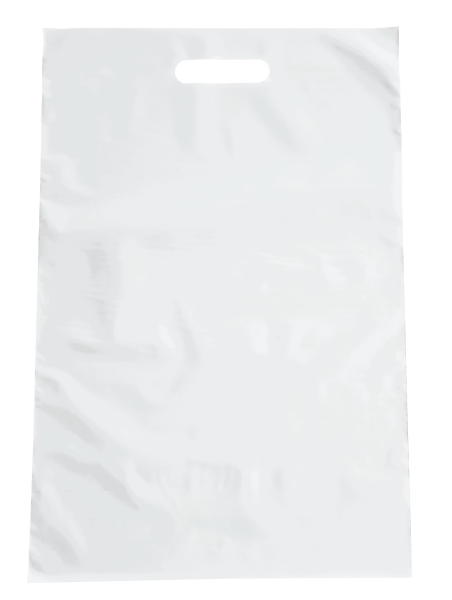 Taška LDPE biela 300x450/50ks s prehmatom