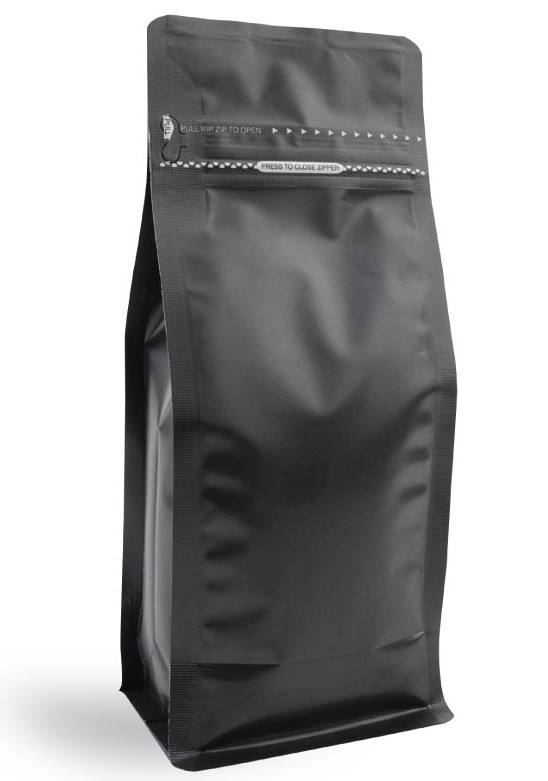 Vrecko s plochým dnom a vreckovým zipsom | matná cierna