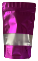 Uzaviratelný ZIP sáček Doypack | lesklý fialový  | s okénkem - 350 ml