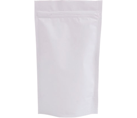Uzaviratelný ZIP sáček Doypack | matný bílý | s AL vrstvou
