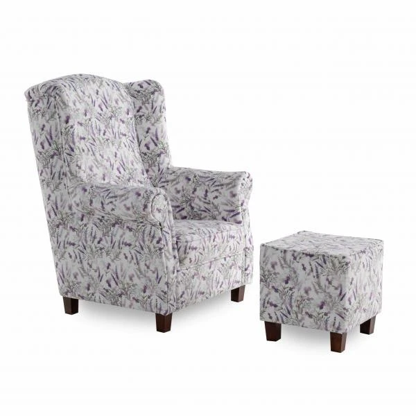 vzor levanduľa (lawenda 3741/104, orech)