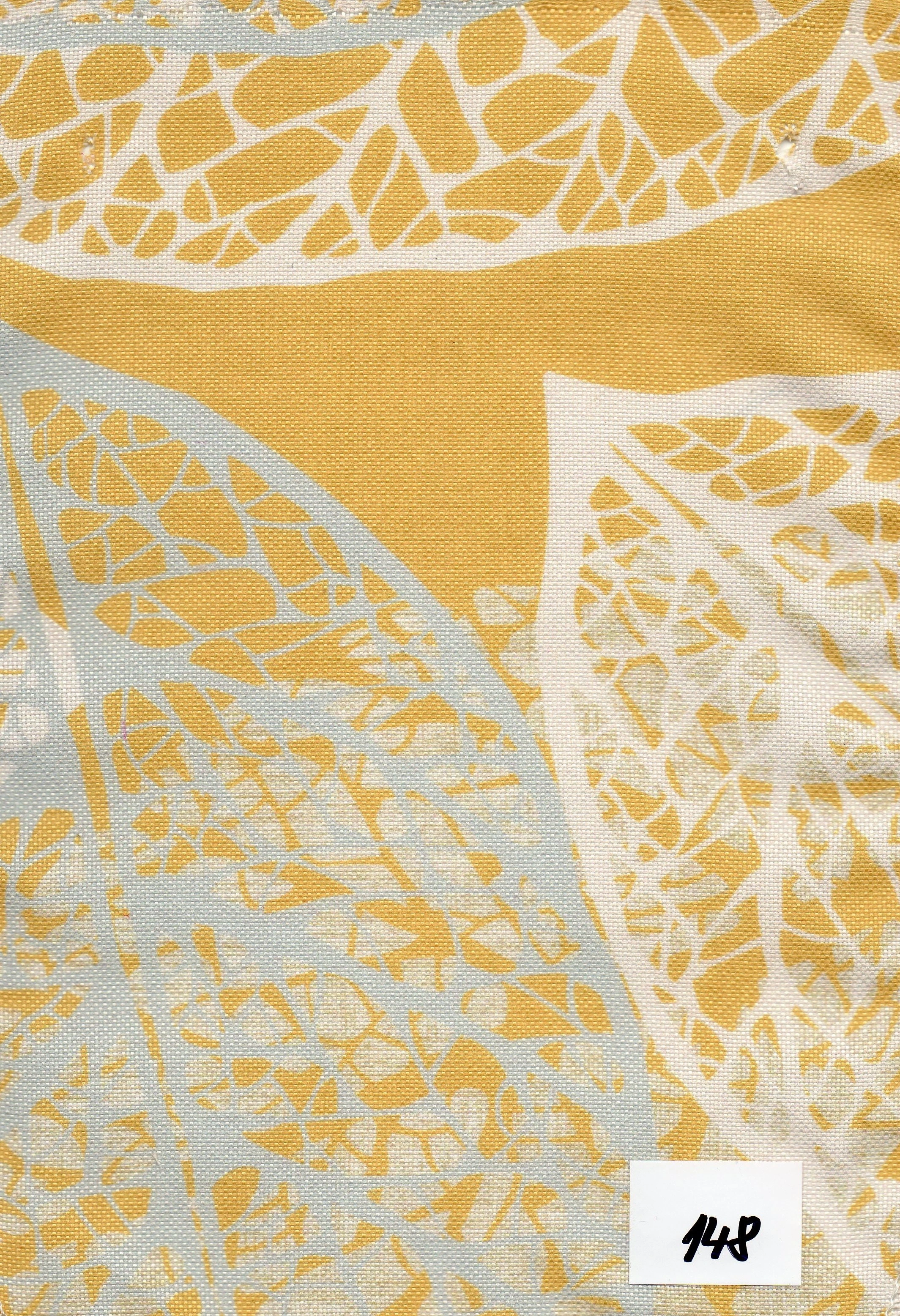 žlutá vzor listy (č. 148)