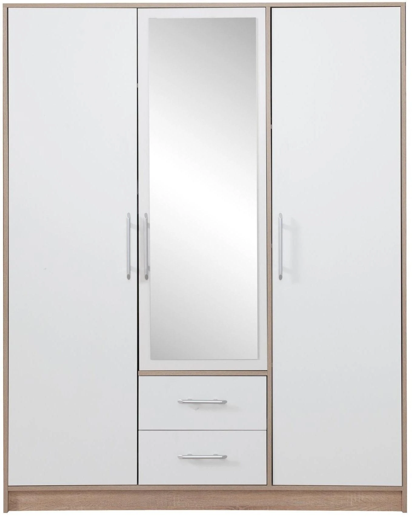 dub sonoma/bílá, zrcadlo