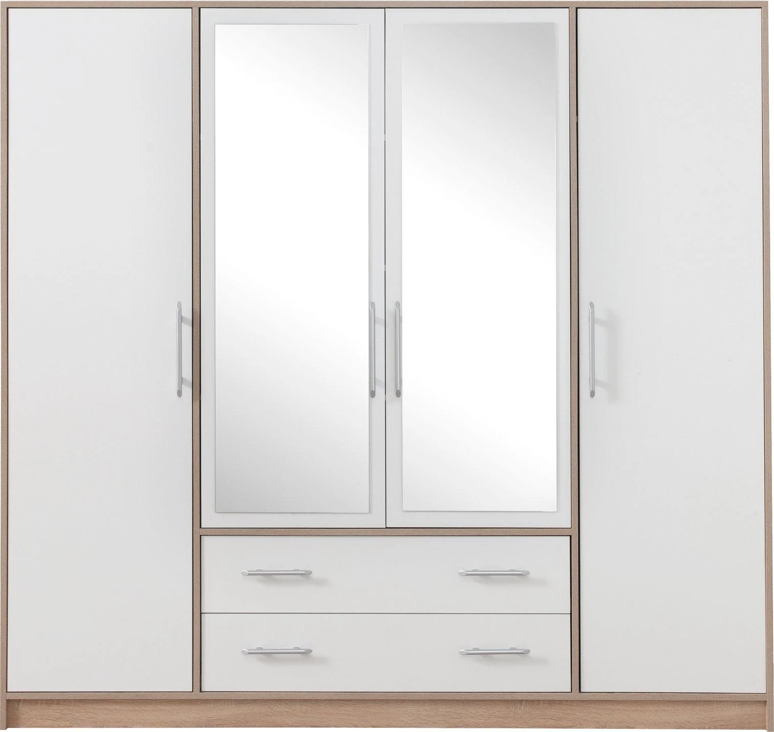 dub sonoma / biela, zrkadlo