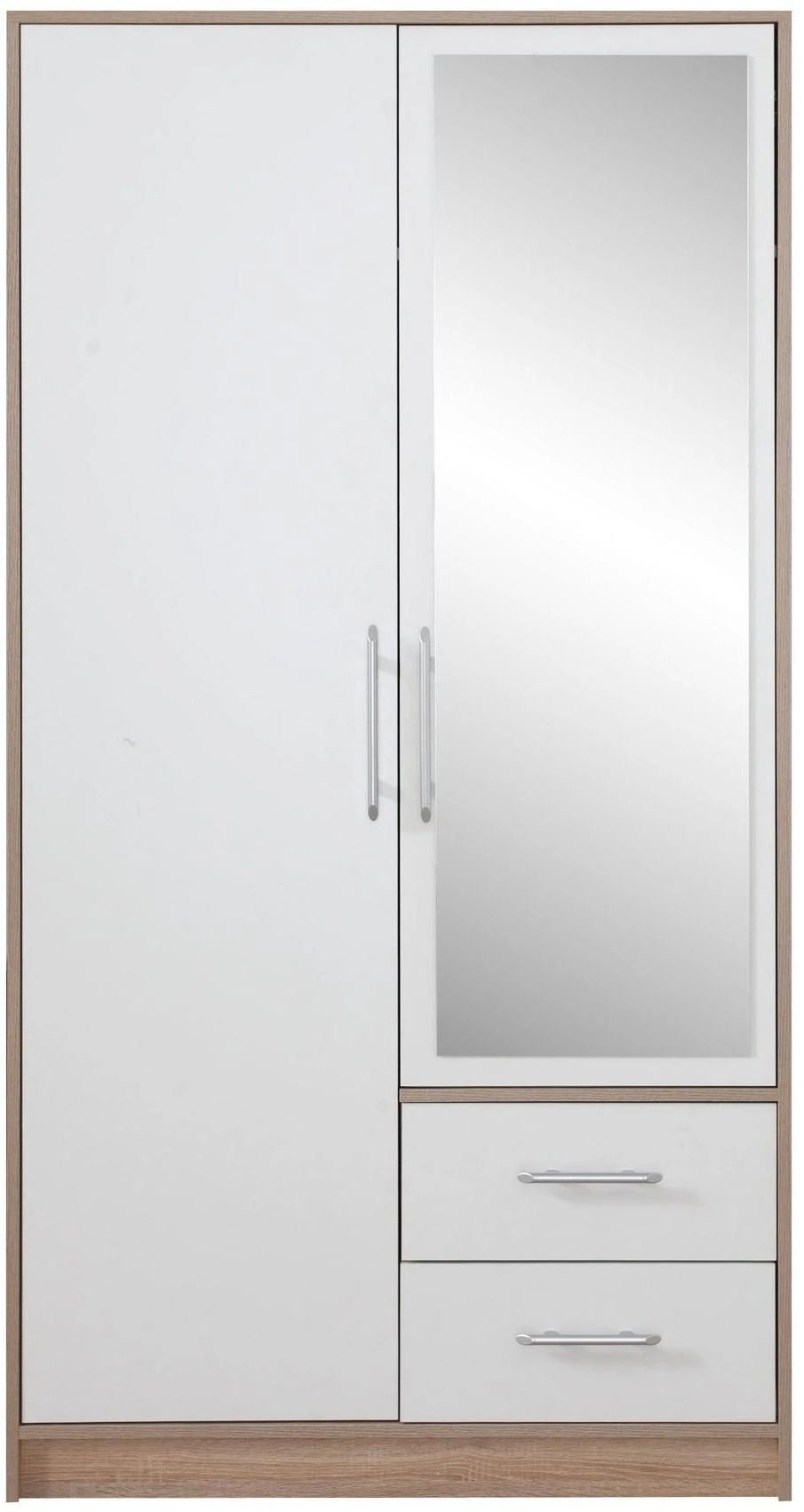 dub sonoma / biela, zrkadlo