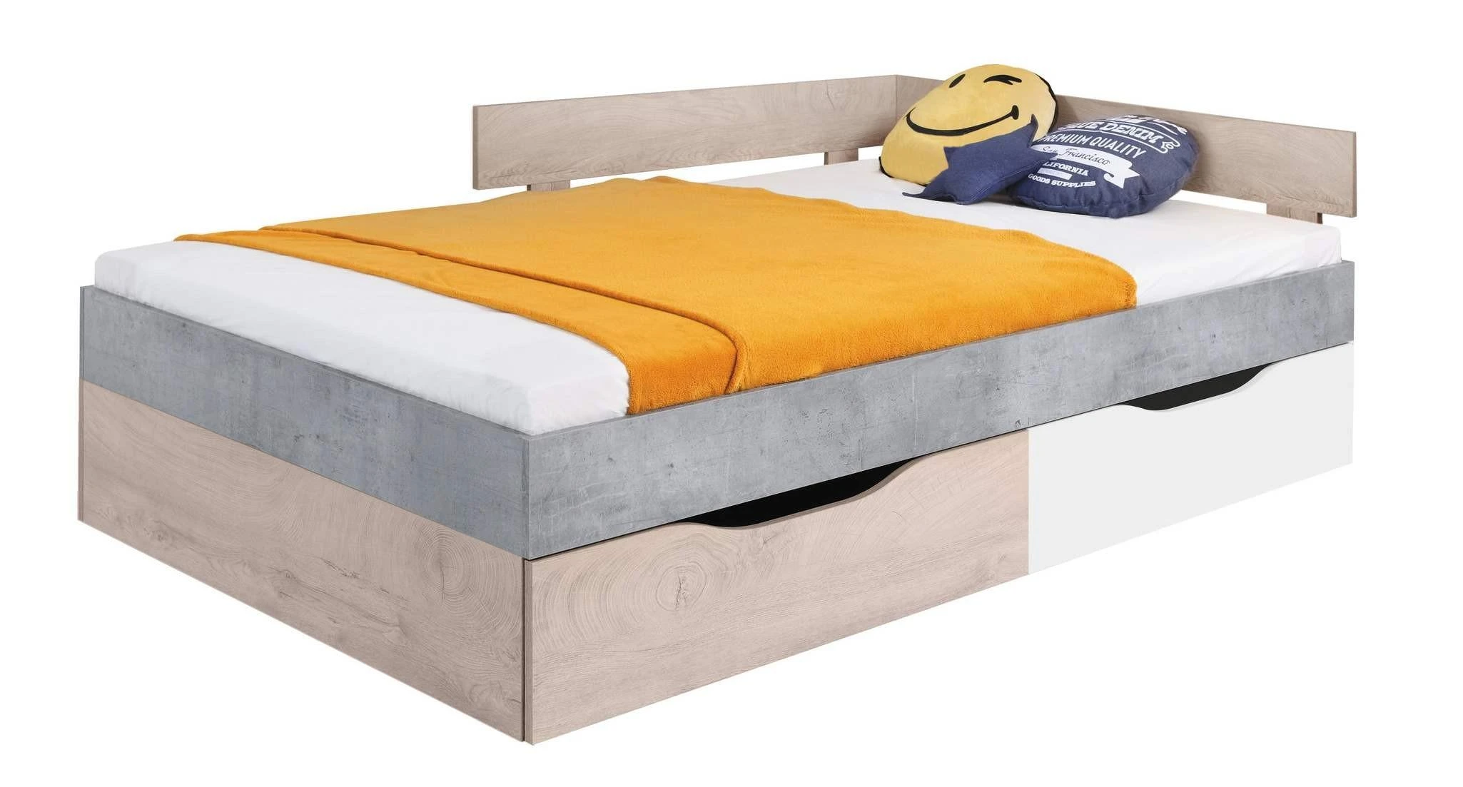 biela mat / betón / dub