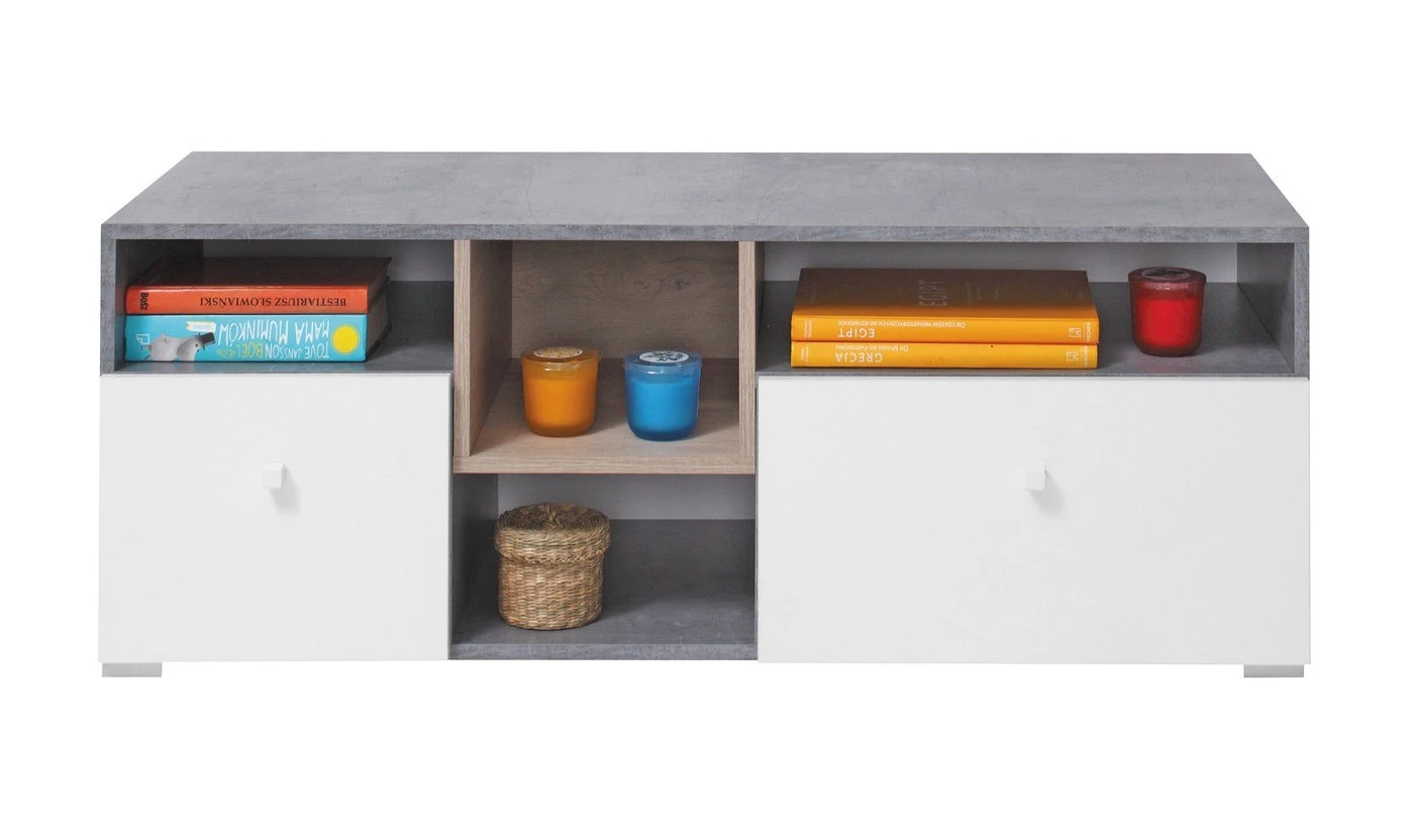 bílá mat/beton/dub