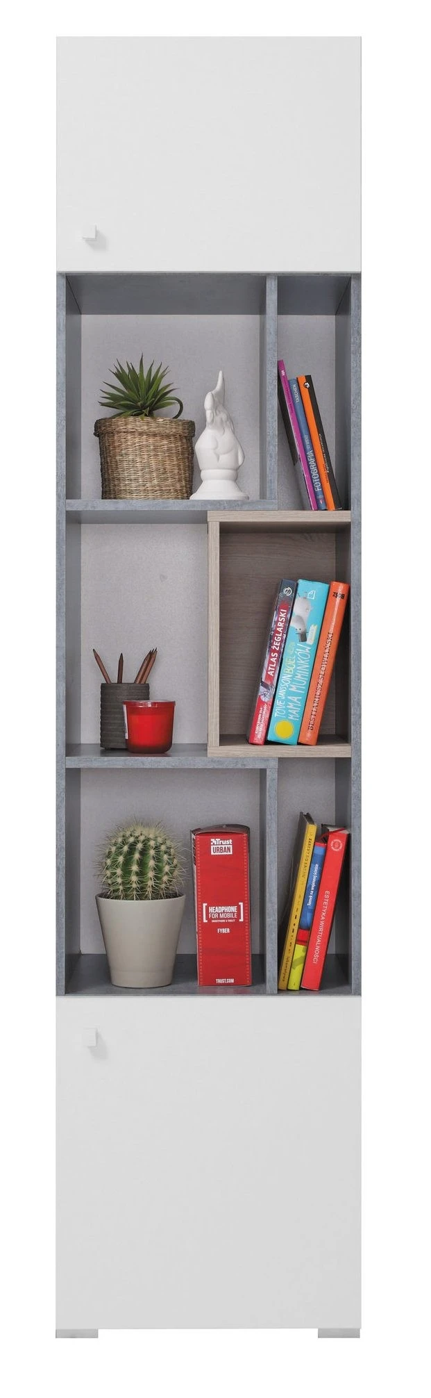 biela mat / betón / dub