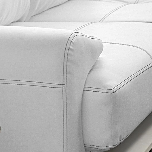 biela koženka + čierna niť