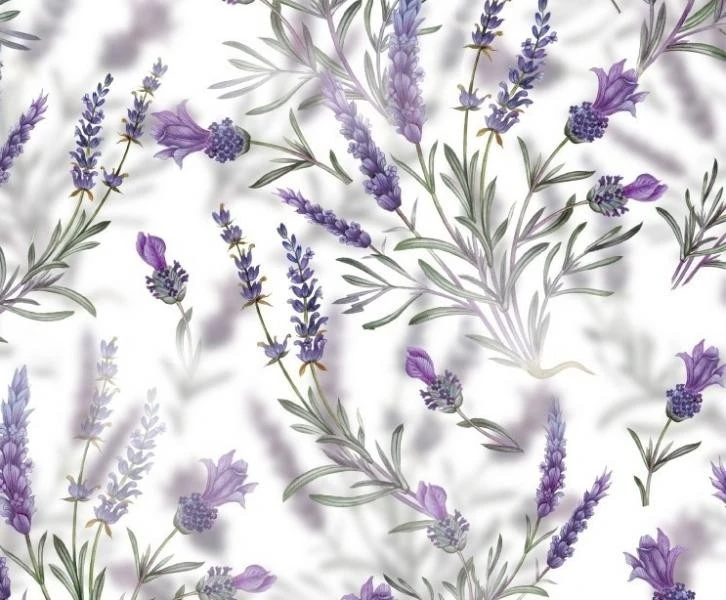 levanduľa / drevo: bielej (lawenda 3741/104)