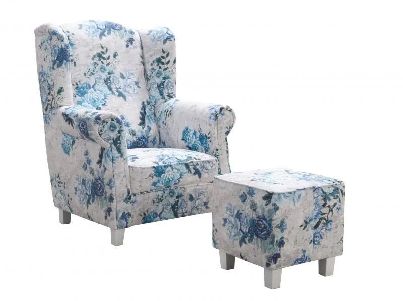 modrá - růže / bílá (3995/103)