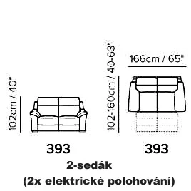 393 (2-sed. 2x el. polohování)