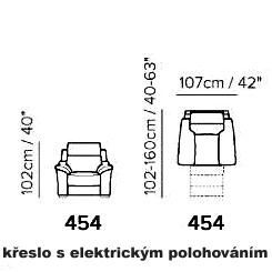 454 (Křeslo s el. polohováním)
