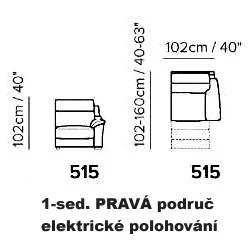 515 (Pravá područ, 1-sed. s el. polohováním)