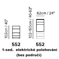 552 (1-sed. s el. polohováním, BEZ područí)