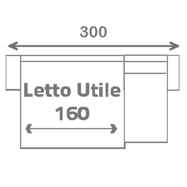 š_160 (OMEGA_3 Posti letto Maxi + Penisola Reversibile Media Contenitore)