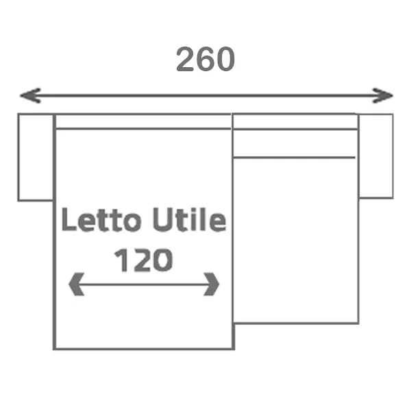 š_120 (OMEGA_2 Posti letto Maxi + Penisola Reversibile Media Contenitore)