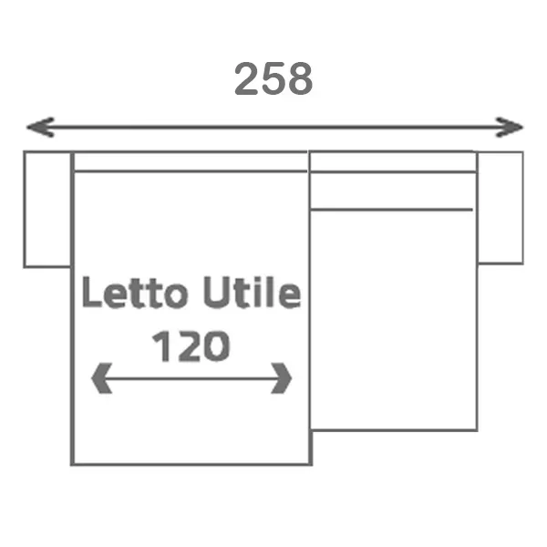 š_120 (BETA_2 Posti letto Maxi + Penisola Reversibile Media Contenitore)