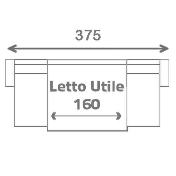 š_160 (KAPPA_3 Posti letto Maxi + 2x Penisola Reversibile Media Contenitore)
